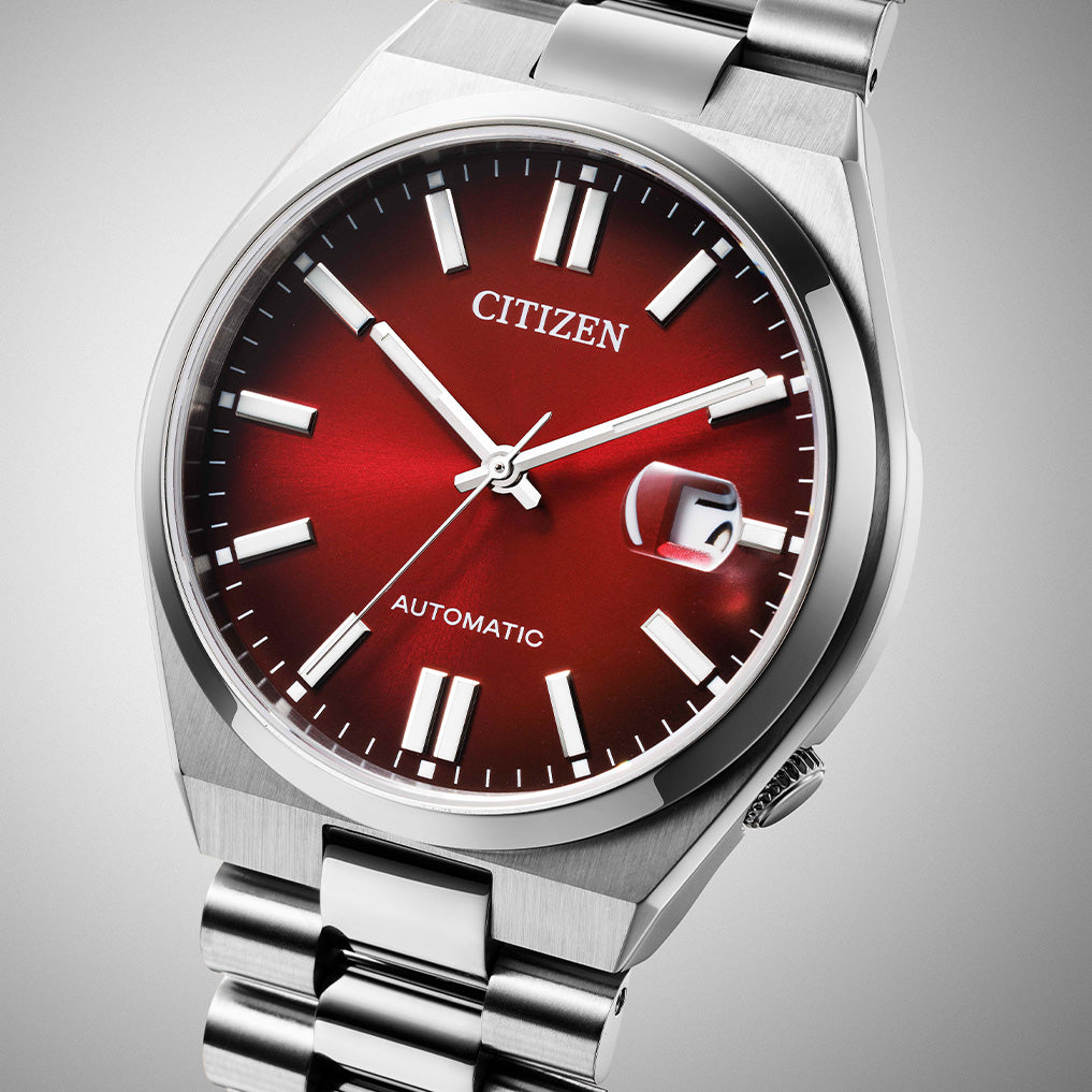 Citizen Automatic Red Dial 40 mm Watch Rivon Official Store Pakistan